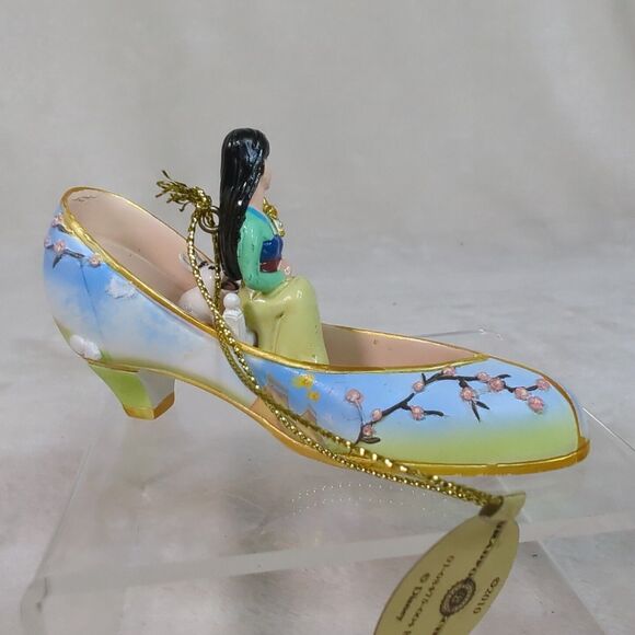 Bradford Exchange Disney Once Upon A Slipper Ornament Mulan Saved by the Dragon - Picture 2 of 8